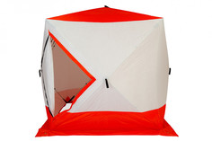 Палатка Куб CONDOR зимняя утепленная 1,8 х 1,8 х 1,95 оранжевый белый