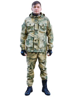 Летний мужской камуфляжный костюм, рип-стоп, мох 60-62/183-186 No Brand