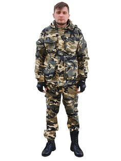 Летний мужской камуфляжный костюм, рип-стоп КМФ 44-46/170-172 No Brand