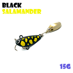 Тейл-Спиннер Uf-Studio Buzzet Bullet 15g #Black Salamander