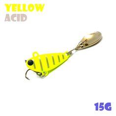 Тейл-Спиннер Uf-Studio Buzzet Bullet 15g #Yellow Acid