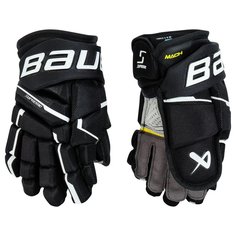 Перчатки хоккейные BAUER Supreme Mach S23 JR 1061903 (11 / черный-белый) Бауэр
