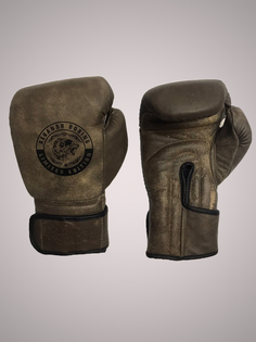 Боксерские Перчатки REVANSH PRO RETRO BLACK 18 унций из натуральной кожи