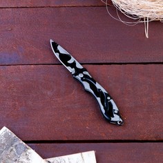 Нож перочинный Камуфляж черный, складной, лезвие 6 см, 4412330 No Brand