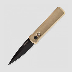 Нож туристический складной PRO-TECH, Godson, 8 см, золотистый