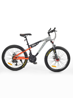 Велосипед VETRO SPORT VT660 2024, рост 145-185, черный-серый-оранжевый