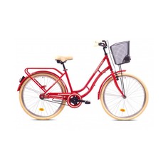 Велосипед CAPRIOLO CITY PICNIC 26 (FIX), STEEL 17 (красный - бежевый)