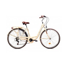 Велосипед CAPRIOLO CITY DIANA STEEL 28 (1 X 6), STEEL 18 (бежевый - коричневый)