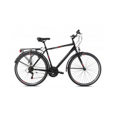 Велосипед CAPRIOLO TOURING SUNRISE MAN 28 (3 X 6), STEEL 20 (чёрный - красный)