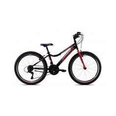 Велосипед CAPRIOLO MTB DIAVOLO DX 400 24 (3 X 6), STEEL 13 (чёрный - красный)