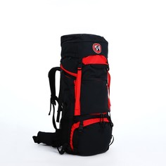 Рюкзак Taif туристический, 90 л, отдел на шнурке, 2 наружных кармана, цвет чёрный красный ТАЙФ