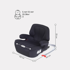 Автокресло RANT TURBO Isofix Active Line Black группа 3 (22-36 кг) РАНТ