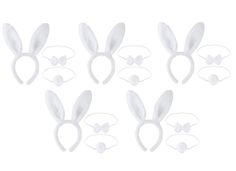 Набор карнавальный COSY уши Зайца белые, хвост, галстук-бабочка, 5 наборов
