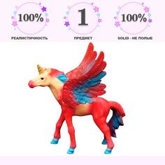Фигурка Masai Mara MM206-420 Мир фэнтези Красный жеребенок-единорог с крыльями