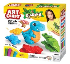 Набор для детской лепки ArtCraft 3D Динозавры, тесто 4х50 гр 03549