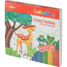 Пластилин классический №1School Color Pics 24 цв, 480 гр