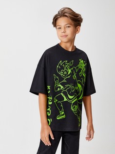 Футболка детская Acoola 20110510192, черный, 164