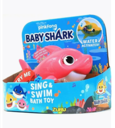 Игрушка для ванной ZURU акула Baby Shark, розовый