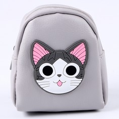 Рюкзак для куклы Милый кот, серый No Brand