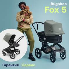 Коляска 2 в 1 Bugaboo Fox 5 BLACK, MIDNIGHT BLACK, FOREST GREEN в комплекте