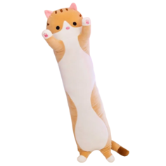 Мягкая игрушка Кот-батон рыжий 70 см No Brand