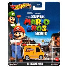 Машинка Hot Wheels фургон DMC55-HKC19 Premium Super Mario металлическая Plumber VAN