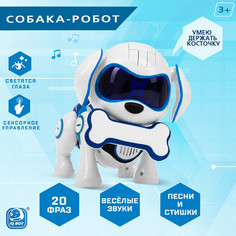 Робот-собака Чаппи, русское озвучивание, световые и звуковые эффекты, синий IQ BOT