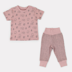 Футболка со штанишками MowBaby Birds Rose 2-82 р.68