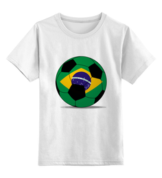 Детская футболка классическая унисекс Printio Футбол бразилия