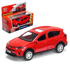 Машина металлическая TOYOTA RAV 4, 12 см, открывающиеся двери, инерционная, цвет красный Технопарк