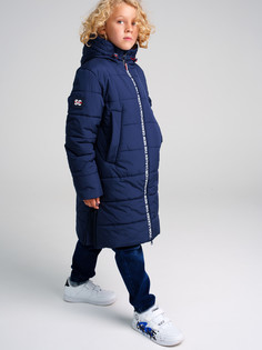 Пальто текстильное с полиуретановым покрытием для мальчиков PlayToday, черный, 152