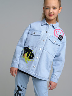 Куртка джинсовая детская PlayToday Tween 12321160, голубой, 170