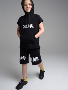 Футболка детская PlayToday 12311366, цвет черный, размер 176