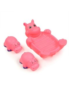 Игрушка для ванны Сказка Бегемотики, розовый, 3 шт