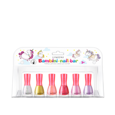 Набор детских лаков для ногтей LIMONI №22 Bambini Nail Bar (лак 1,2,3,4,5,6) 10255/1