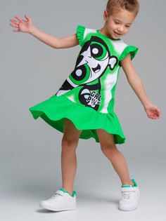 Платье детское PlayToday 12442016, зеленый, 110