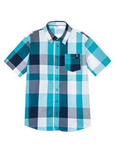 Рубашка детская PlayToday 12411279, белый, зеленый, 128