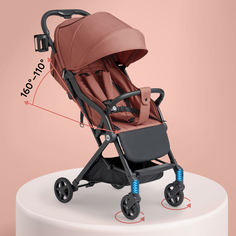Коляска прогулочная Happy Baby Umma дождевик, москитная сетка, подстаканник, бордовая Tomahawk