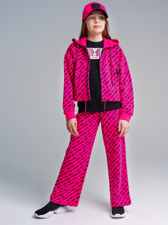 Брюки трикотажные PlayToday 12421031, малиновый, 140