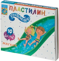 Пластилин восковой 10 цветов Аквапарк, 150г, со стеком, 20 уп. No Brand