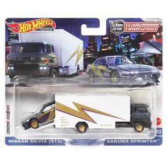 Машинка Hot Wheels грузовик FLF56-HKF41 металлическая Team Transport Nissan & Sakura