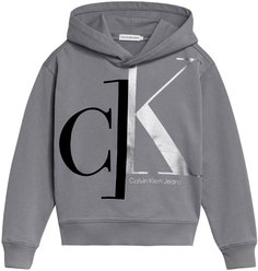 Худи детское Calvin Klein Mixed Monogram Relaxed Hoodie серый 146