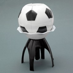 Свеча Мяч, 3006945, для торта музыкальная, бело- чёрная No Brand