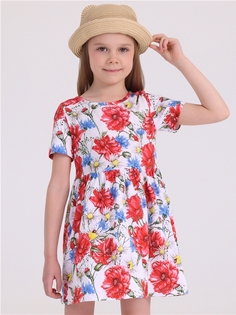 Платье детское Апрель 251дев001нД1Р, маки и васильки, 92