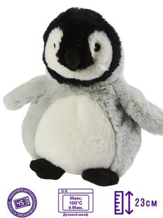 Игрушка-грелка Warmies Medium Пингвиненок Grey