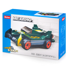 Конструктор "Зеленая авто" с функцией "Пул-бэк" SLUBAN M38-B0801F "Механо" (54 детали)