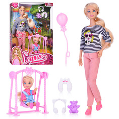 Кукла София 29см, (руки и ноги сгиб, Анечка на качеле, акс,) в коробке Карапуз