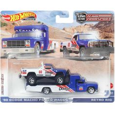 Машинка Hot Wheels эвакуатор FLF56-HKF38 металлическая Team Transport 80 Dodge & Retro