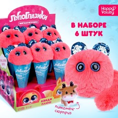 Мягкая игрушка «Лупоглазики. Кэнди-плюш: Булочка» с питомцем(6 шт.) Happy Valley