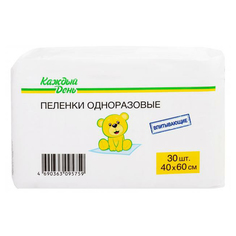 Пеленки Каждый День одноразовые 60 x 40 см 30 шт